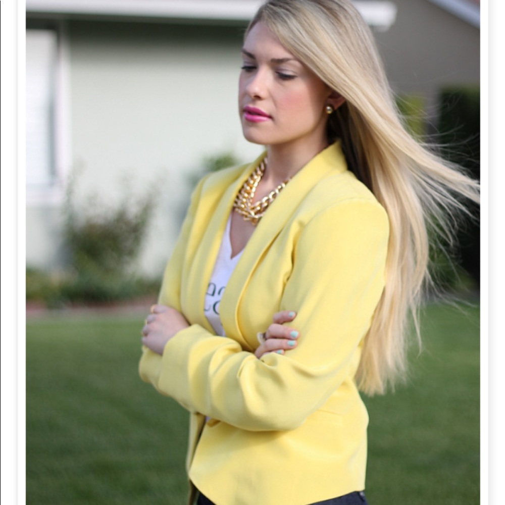 ✖️Truth & Pride yellow silk blazer